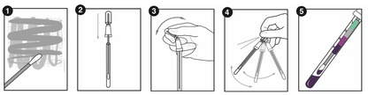 Step-by-step guide for using the Mold Surface Test, demonstrating how to collect and test samples.